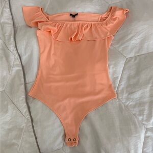Peach Ruffled Women’s bodysuit